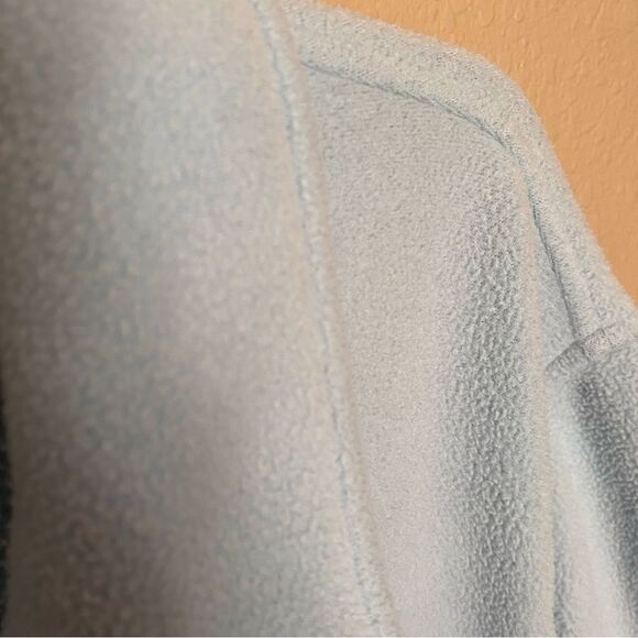 L.L. Bean Powder Blue Fleece Button Down Collared Jacket with Pockets Size 2X - Picture 5 of 8